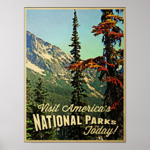 Affiche Les parcs nationaux de l'Amérique