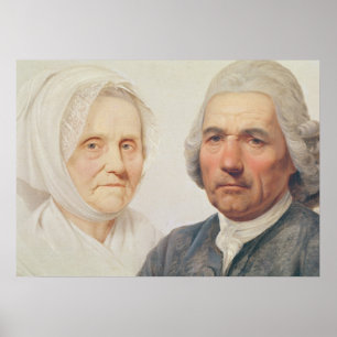 Affiche Les parents de l'artiste (huile sur toile)