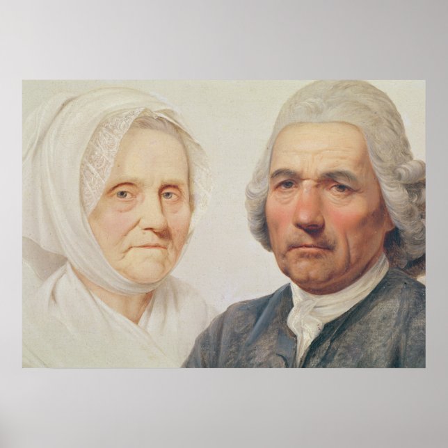 Affiche Les parents de l'artiste (huile sur toile) (Devant)