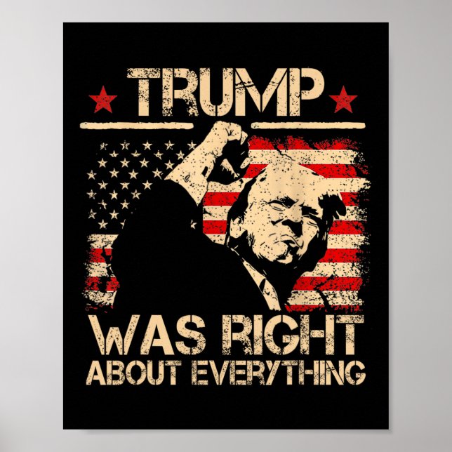 Affiche Les partisans de Trump avait raison sur tout (Devant)