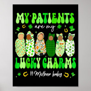 Affiche Les patients sont des porte-bonheur maman bébé St