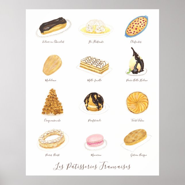 Affiche Les Pâtisserie Françaises (Devant)