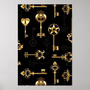 Affiche Les Patters de Seamless avec Golden Keys