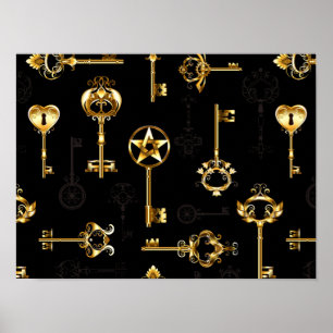 Affiche Les Patters de Seamless avec Golden Keys