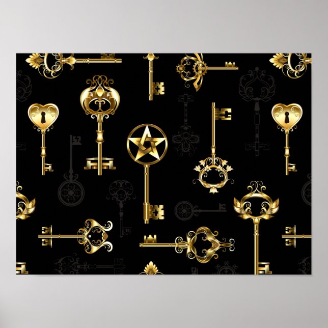 Affiche Les Patters de Seamless avec Golden Keys (Devant)