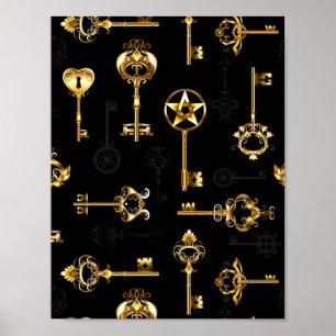 Affiche Les Patters de Seamless avec Golden Keys