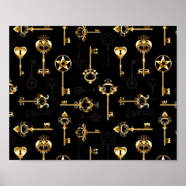 Affiche Les Patters de Seamless avec Golden Keys