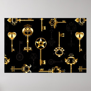 Affiche Les Patters de Seamless avec Golden Keys