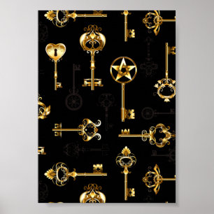 Affiche Les Patters de Seamless avec Golden Keys