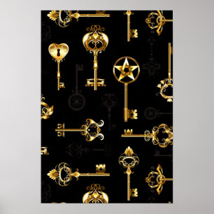 Affiche Les Patters de Seamless avec Golden Keys