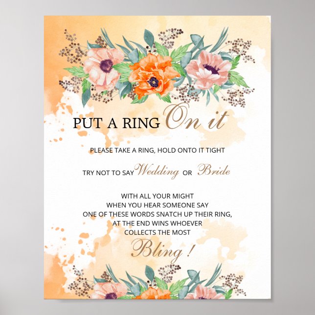 Affiche Les pavots mettent une bague sur l'affiche du jeu (Devant)