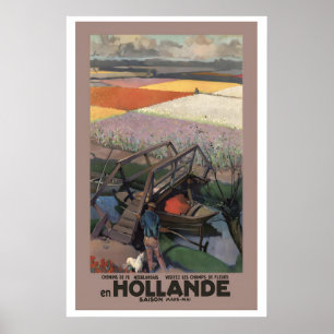 Affiche Les Pays-Bas Hollande Chemins de fer néerlandais V