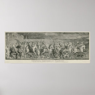 Affiche Les pèlerins de Cantorbéry par William Blake