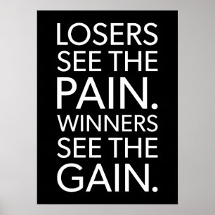 Affiche Les perdants voient la douleur, les gagnants voien