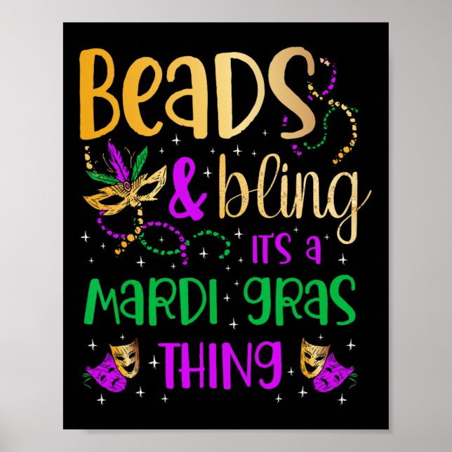 Affiche Les perles et la lessive C'est un Carnaval Mardi G (Devant)