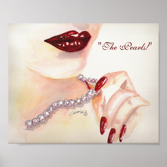 Affiche "Les perles !" Imprimer 8x10 (Devant)