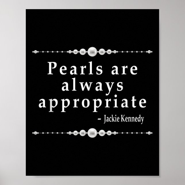 Affiche Les Perles Sont Toujours Appropriés Citation Clic  (Devant)