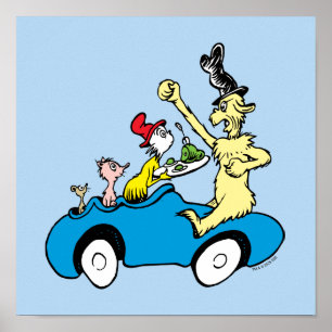 Affiche Les personnages de Dr. Seuss Les œufs verts et le 