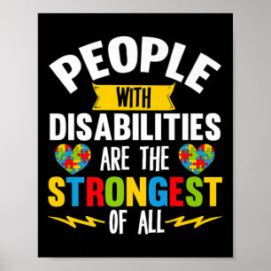 Affiche Les Personnes Handicapées Sont L'Autisme Le Plus F
