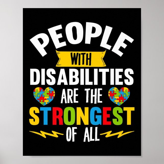 Affiche Les Personnes Handicapées Sont L'Autisme Le Plus F (Devant)