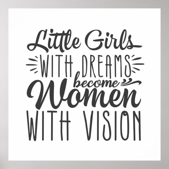 Affiche Les Petites Filles Avec Des Rêves Deviennent Des F (Devant)