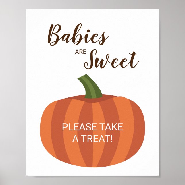 Affiche Les petits bébés Citrouilles sont Baby showers d'a (Devant)