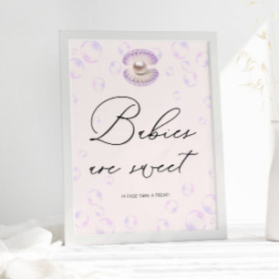 Affiche Les Petits Bébés Pearl Sont Baby shower Sucré