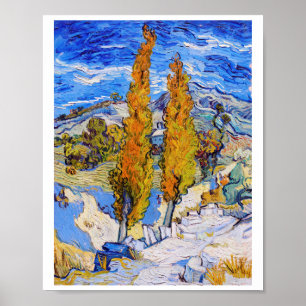 Affiche Les peupliers de Saint-Rémy, Van Gogh
