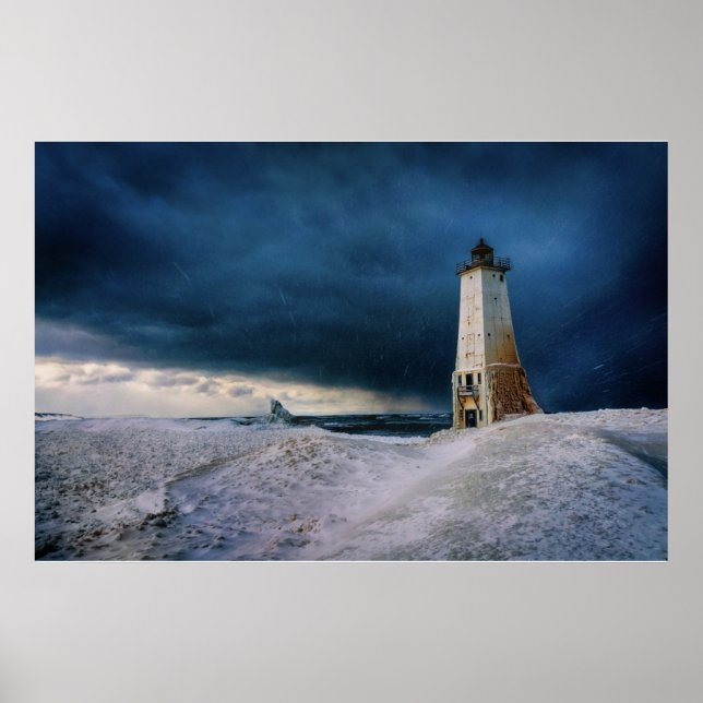 Affiche Les phares | Frankfort Lighthouse Lake Michigan (Devant)