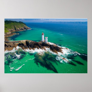 Affiche Les phares   Phare de Finistère Brest Bretagne