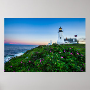 Affiche Les phares Point Lighthouse Bristol Maine