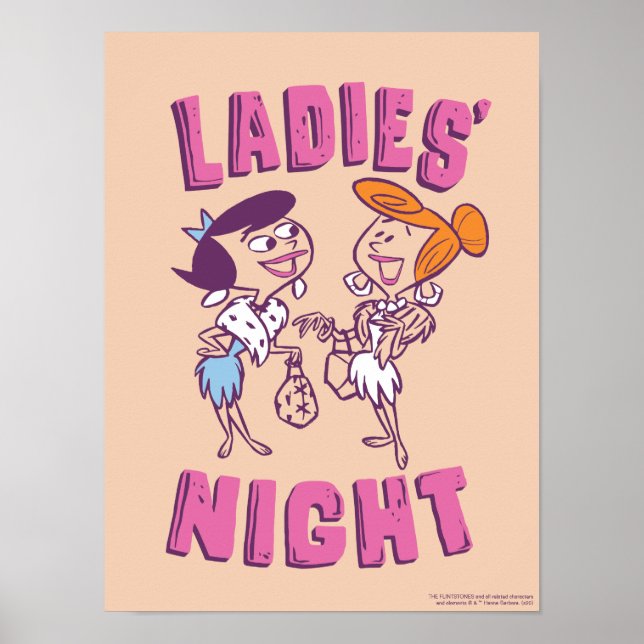 Affiche Les Pierrafeu | Betty & Wilma - La nuit des dames (Devant)