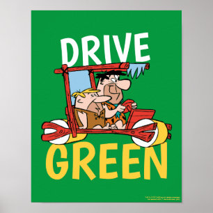 Affiche Les Pierrafeu Fred & Barney - Drive Green