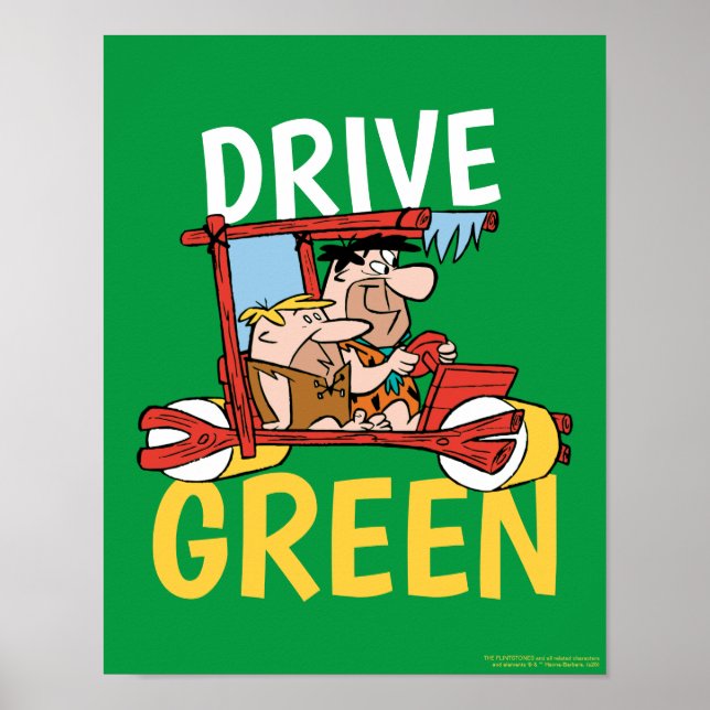 Affiche Les Pierrafeu | Fred & Barney - Drive Green (Devant)