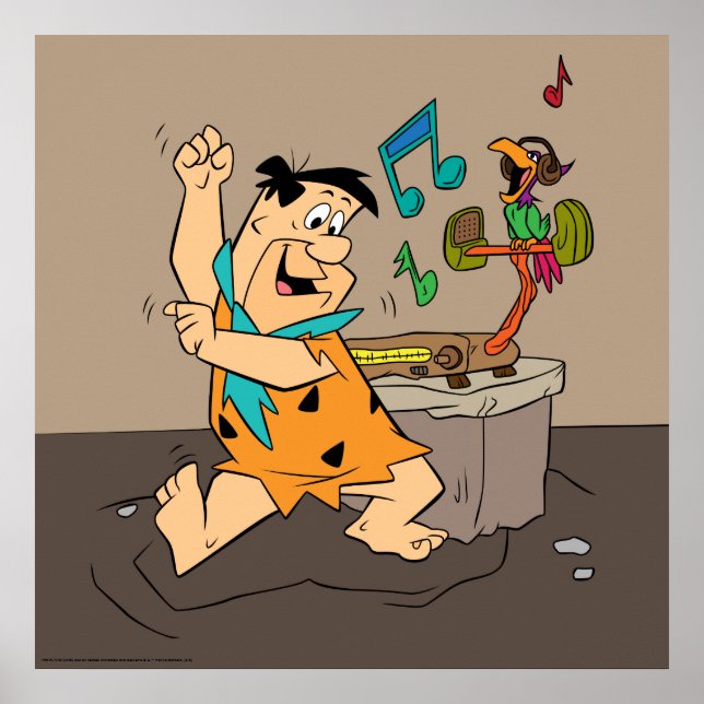 Affiche Les Pierrafeu | Fred Flintstone Dancing (Devant)