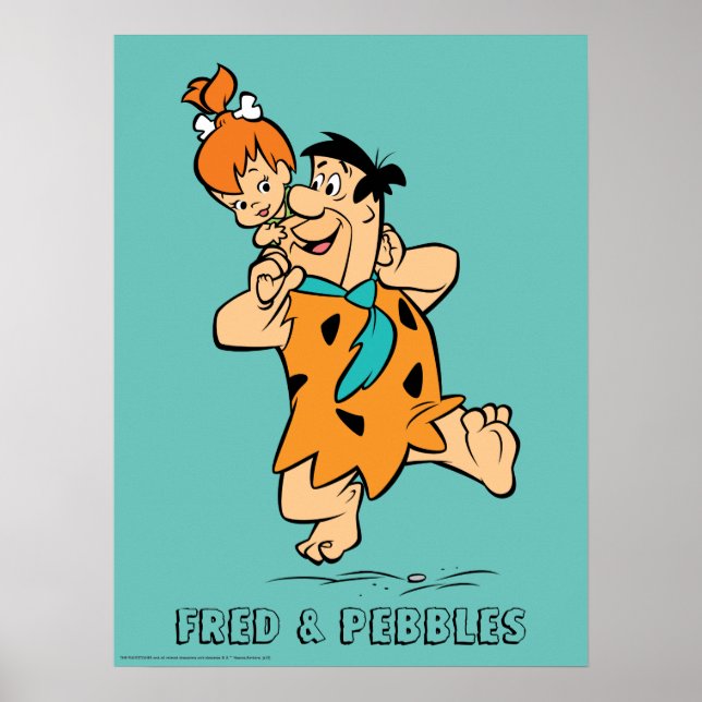 Affiche Les Pierrafeu | Fred & Pebbles Flintstone (Devant)