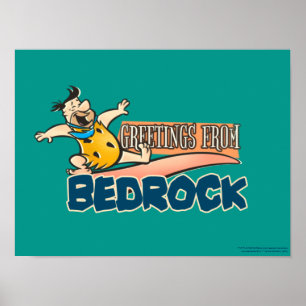 Affiche Les Pierrafeu Fred - Salutations De Bedrock