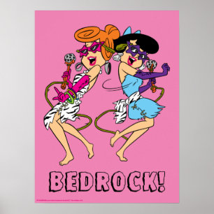 Affiche Les Pierrafeu Wilma & Betty Rock Stars