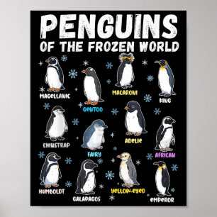 Affiche Les Pingouins Du Monde Gelé Cadeaux De Pingouins H
