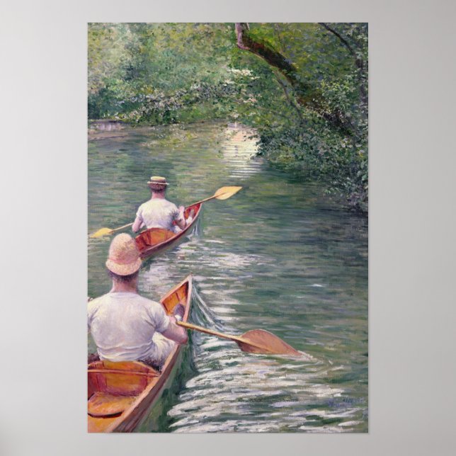 Affiche Les pirogues, 1878 (Devant)