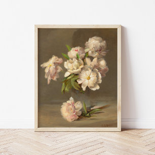 Affiche Les pivoines dans un vase   Charles Ethan Porter