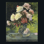 Affiche Les pivoines | Gunnar Gunnarsson Wennerberg<br><div class="desc">Peonies (1898) de Gunnar Gunnarsson Wennerberg (suédois, 1863-1914) est une vie calme gracieuse et raffinée célébrant la beauté luxuriante des pivoines en fleurs. Avec leurs pétales pleins et superposés et leurs teintes douces et lumineuses, les fleurs dominent la composition, dégageant élégance et sérénité. La brosse précise mais délicate de Wennerberg...</div>