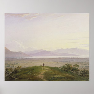 Affiche Les plaines du marathon, 1834 (graphite et la