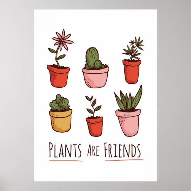 Affiche Les Plantes plantes sont amis (Devant)