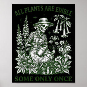 Affiche Les plantes sont comestibles Drôle de plante Lady 