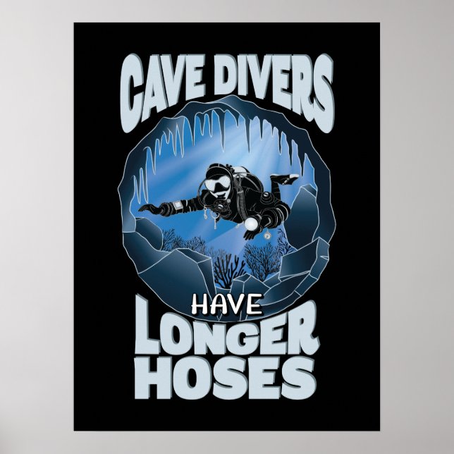 Affiche Les Plongeurs De Grotte Ont Des Tuyaux Plus Longs  (Devant)