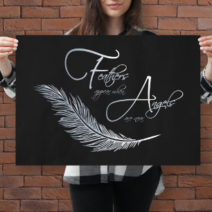 Affiche Les plumes apparaissent lorsque les anges sont prè