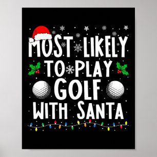 Affiche Les Plus Probables À Jouer Golf Avec Père Noël Fam