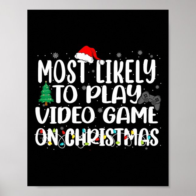 Affiche Les Plus Probables À Jouer Jeu Vidéo Famille Corre (Devant)