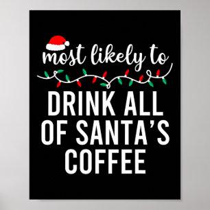 Affiche Les plus probables à Noël Correspondant Pajamas De